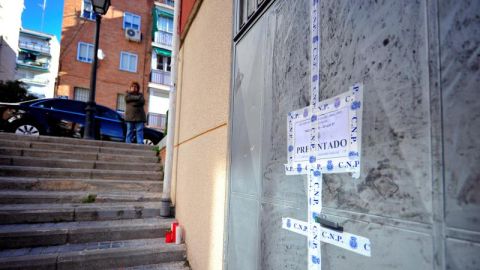 El lugar donde fue asesinada Denisa, en Alcorc&oacute;n, Madrid.