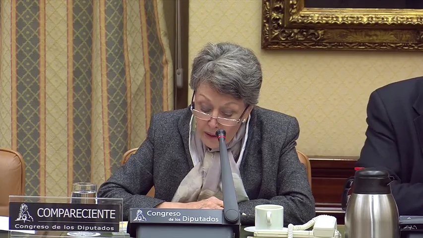 Rosa María Mateo pide disculpas al diputado del PP al que insultó en su comparecencia parlamentaria: "No respeté la cortesía" Rosa María Mateo pide disculpas al diputado del PP al que insultó en su comparecencia parlamentaria: "No respeté la cortesía"