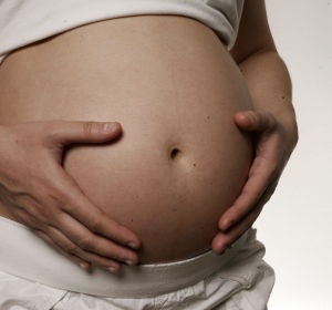 Imagen de archivo de una mujer embarazada Imagen de archivo de una mujer embarazada
