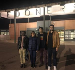Bel Busquets y Guillem Balboa tras visitar a Junqueras y Romeva en la cárcel de Lledoners Bel Busquets y Guillem Balboa tras visitar a Junqueras y Romeva en la cárcel de Lledoners