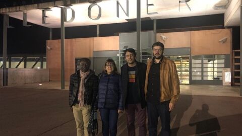 Bel Busquets y Guillem Balboa tras visitar a Junqueras y Romeva en la c&aacute;rcel de Lledoners