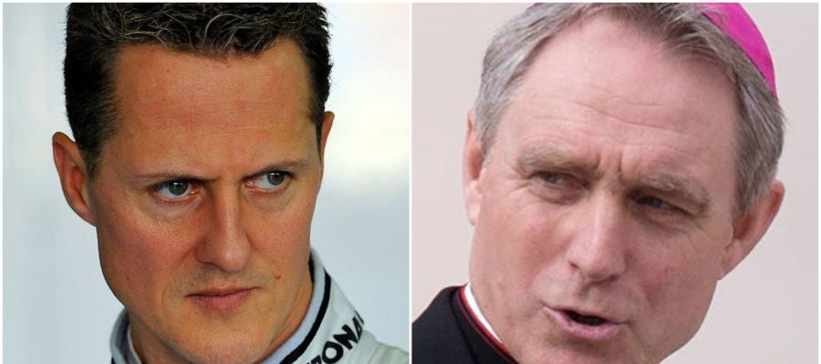 Schumacher y el arzobispo alemán Georg Gänswein Schumacher y el arzobispo alemán Georg Gänswein