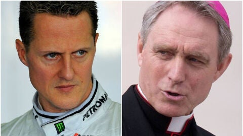Schumacher y el arzobispo alem&aacute;n Georg G&auml;nswein