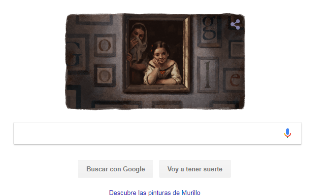 El doodle de Google celebra los 400 aniversario del nacimiento de Murillo El doodle de Google celebra los 400 aniversario del nacimiento de Murillo