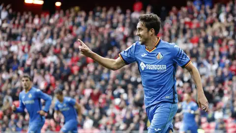 El Getafe celebrando uno de sus goles El Getafe celebrando uno de sus goles