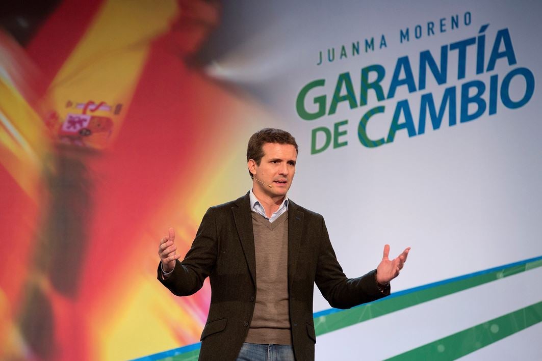 Pablo Casado: “Juanma Moreno va a presentarse a la investidura para poder ser el primer presidente de Andalucía del PP” Pablo Casado: “Juanma Moreno va a presentarse a la investidura para poder ser el primer presidente de Andalucía del PP”