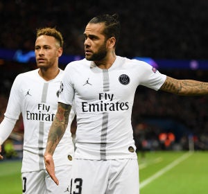 Dani Alves, en un partido del PSG Dani Alves, en un partido del PSG