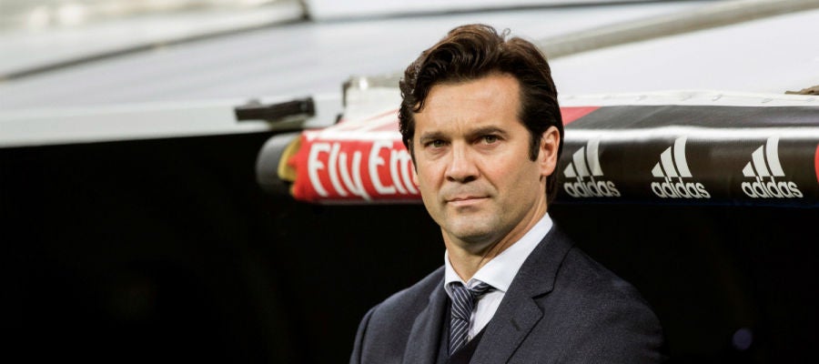 Solari, en un partido del Real Madrid Solari, en un partido del Real Madrid