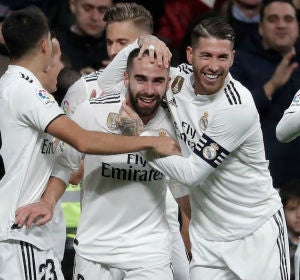 El Real Madrid celebra un gol El Real Madrid celebra un gol