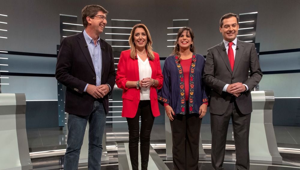 Los cuatro principales candidatos a la Presidencia de la Junta de Andalucía