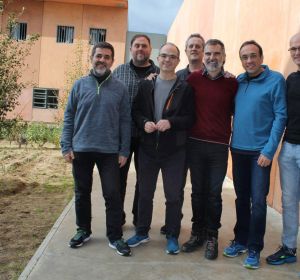 Jordi Sànchez, Oriol Junqueras, Jordi Turull, Joaquim Forn, Jordi Cuixart, Josep Rull y Raül Romeva, de izquierda a derecha Jordi Sànchez, Oriol Junqueras, Jordi Turull, Joaquim Forn, Jordi Cuixart, Josep Rull y Raül Romeva, de izquierda a derecha