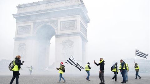 Protestas en Par&iacute;s de los 'Chalecos Amarillos'