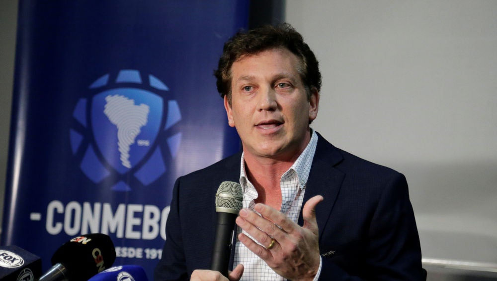 El presidente de la CONMEBOL, Alejandro Domínguez