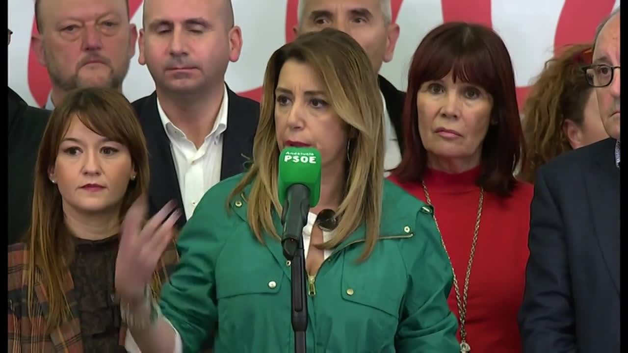 Susana Díaz: “Hago un llamamiento a todas las fuerzas políticas constitucionalistas que lo demostremos parando a la extrema derecha en Andalucía” Susana Díaz: “Hago un llamamiento a todas las fuerzas políticas constitucionalistas que lo demostremos parando a la extrema derecha en Andalucía”