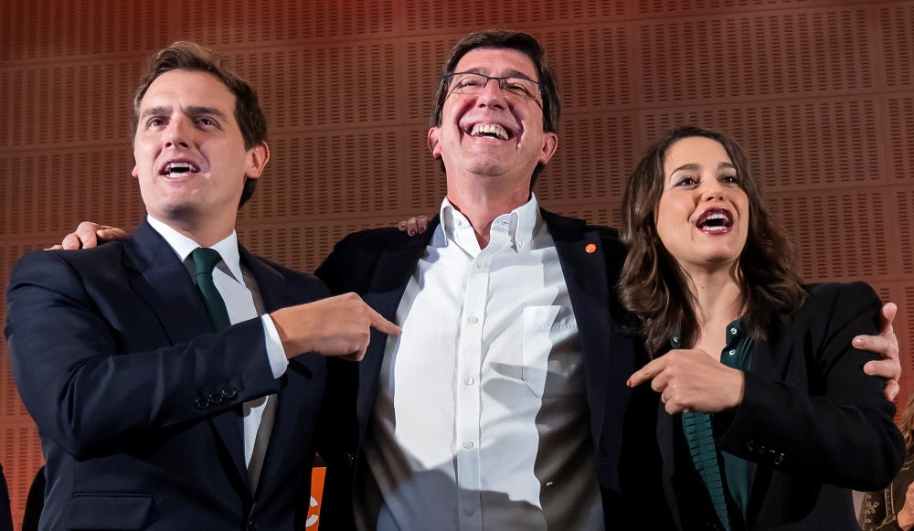 Juan Marín: "Espero asumir la responsabilidad de la presidencia, sólo la fuerza que ha crecido puede liderar el cambio" Juan Marín: "Espero asumir la responsabilidad de la presidencia, sólo la fuerza que ha crecido puede liderar el cambio"