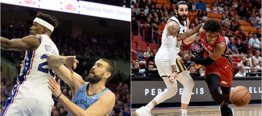 Marc Gsol y Ricky Rubio, en acción ante los Sixers y los Heat Marc Gsol y Ricky Rubio, en acción ante los Sixers y los Heat