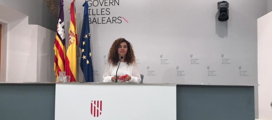 Pilar Costa, tras una reunión del Consell de Govern. Pilar Costa, tras una reunión del Consell de Govern.