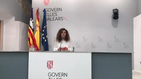 Pilar Costa, tras una reunión del Consell de Govern. Pilar Costa, tras una reunión del Consell de Govern.