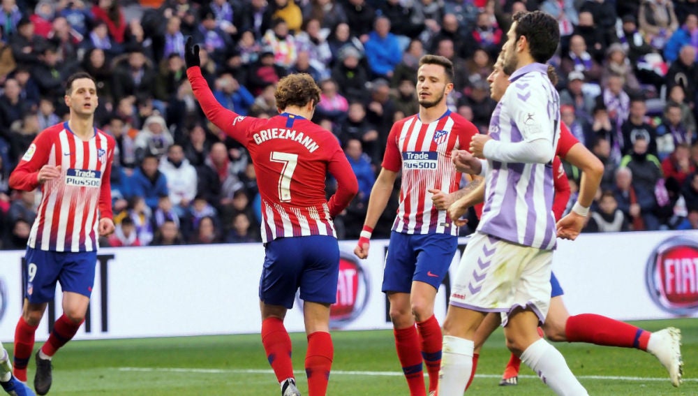 Griezmann celebra un gol con el Atlético