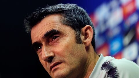 Ernesto Valverde, en rueda de prensa