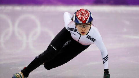 Shim Suk-hee, en plena competici&oacute;n