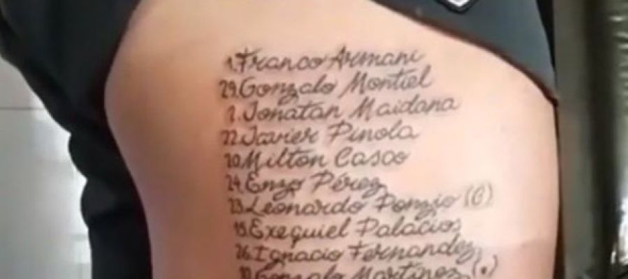 El tatuaje de un hincha de River Plate El tatuaje de un hincha de River Plate
