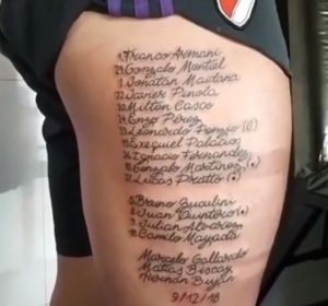 El tatuaje de un hincha de River Plate El tatuaje de un hincha de River Plate