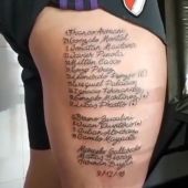 El tatuaje de un hincha de River Plate