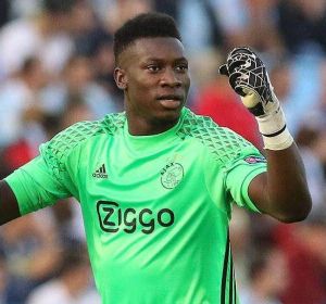El portero del Ajax, Andrés Onana. El portero del Ajax, Andrés Onana.
