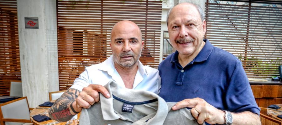 Jorge Sampaoli, director deportivo del Santos. Jorge Sampaoli, director deportivo del Santos.