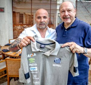 Jorge Sampaoli, director deportivo del Santos. Jorge Sampaoli, director deportivo del Santos.
