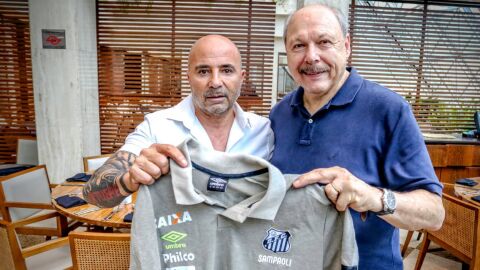 Jorge Sampaoli, director deportivo del Santos. 