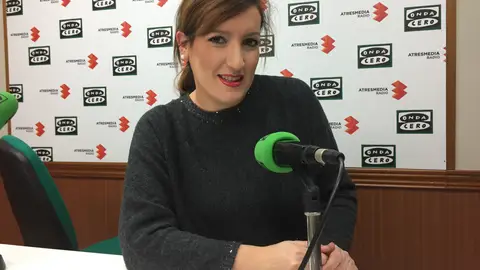 Marga Romero en una entrevista anterior en los estudios de Onda Cero Ciudad Real Asociación Comercial Ciudad Real