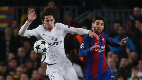 Adrien Rabiot, durante un partido contra el Barcelona