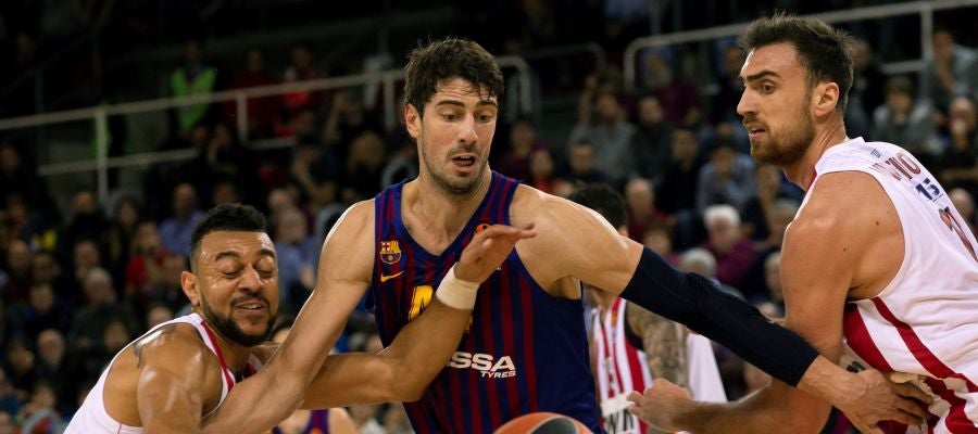 Tomic, durante el partido contra Olympiacos Tomic, durante el partido contra Olympiacos