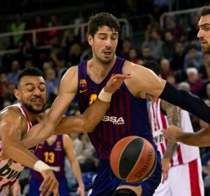Tomic, durante el partido contra Olympiacos Tomic, durante el partido contra Olympiacos
