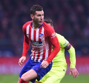 Lucas Hernández, durante un partido con el Atlético de Madrid Lucas Hernández, durante un partido con el Atlético de Madrid