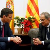 El presidente del Gobierno, Pedro Sánchez, y el presidente de la Generalitat, Quim Torra