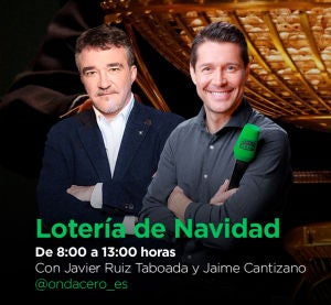 Lotería de Navidad con Javier Ruiz Taboada y Jaime Cantizano Lotería de Navidad con Javier Ruiz Taboada y Jaime Cantizano