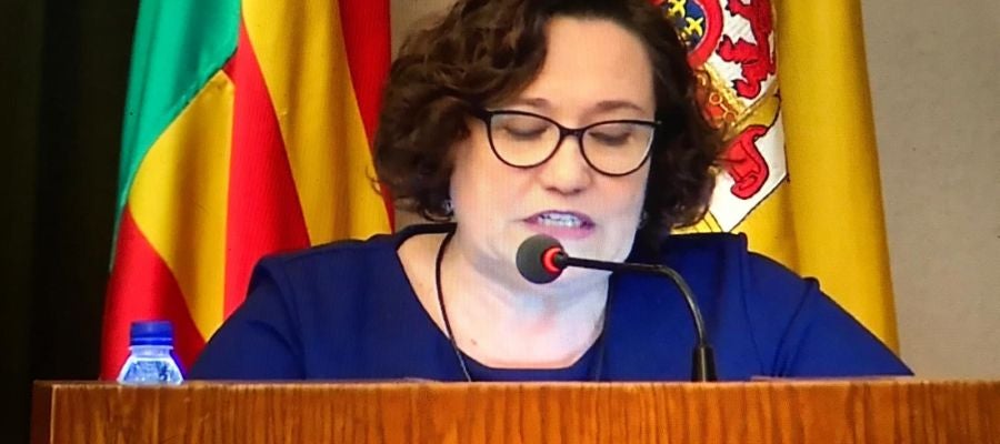Ali Brancal, vicealcaldesa de Castellón, durante el pleno de ayer. Ali Brancal, vicealcaldesa de Castellón, durante el pleno de ayer.