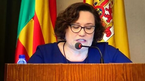 Ali Brancal, vicealcaldesa de Castell&oacute;n, durante el pleno de ayer.