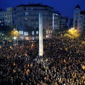 Manifestación de los independentistas tras el Consejo de Ministros en Barcelona