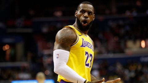 LeBron James, durante un partido