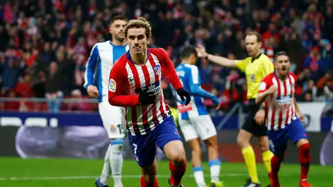 Griezmann celebra su gol contra el Espanyol Griezmann celebra su gol contra el Espanyol