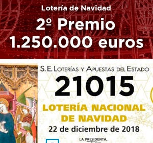 Segundo premio de la Lotería de Navidad Segundo premio de la Lotería de Navidad