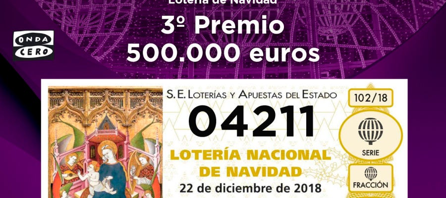 Tercer premio de la Lotería de Navidad Tercer premio de la Lotería de Navidad