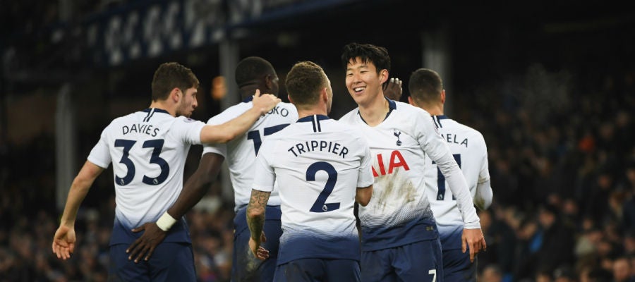 El Tottenham celebra un gol El Tottenham celebra un gol