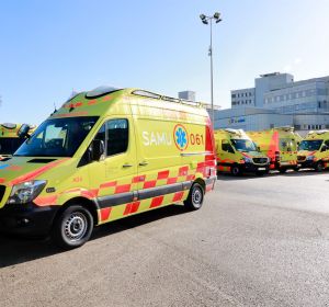 Una ambulancia de SAMU 061. Una ambulancia de SAMU 061.