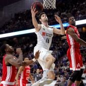 Santiago Yust, en el partido contra el UCAM Murcia