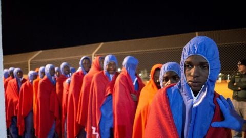 Migrantes rescatados por Salvamento Mar&iacute;timo llegados a Motril